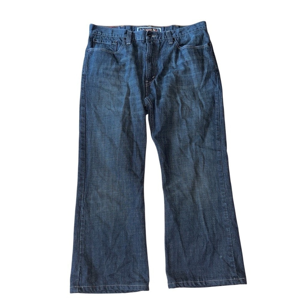 Levi's 527 Jean 38x30 Blue Medium Wash Low rise Bootcut Zip Fly Y2K western rare